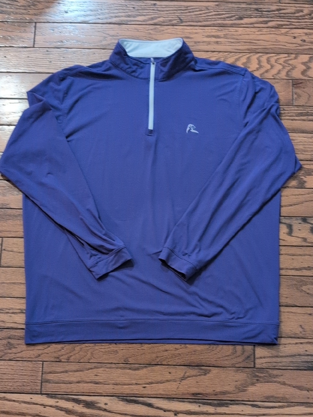 Rhoback Mens Performance Quarter Zip, 2XL. PURPLE